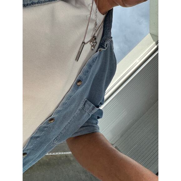 Anthropologie Social Standard Linen Blend Drawstring Pants EUC S Flax Color - Picture 7 of 9